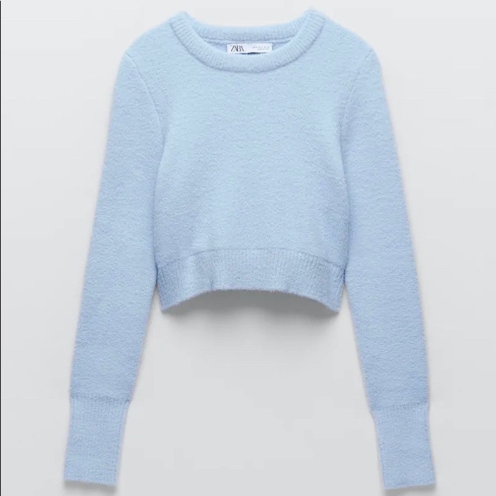 Soft feel cropped sweater from Zara